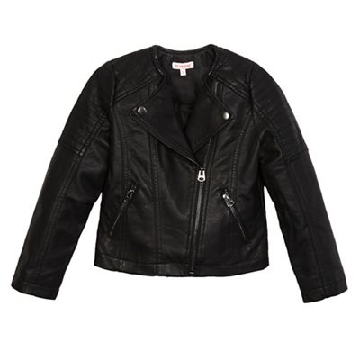 bluezoo Girls' black biker jacket